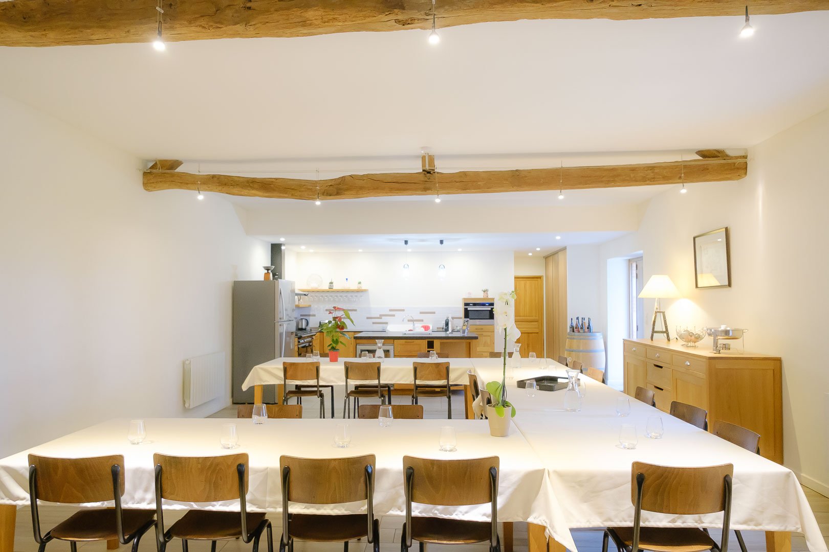 Le Chai, salle de réception, gîte de groupe au Domaine des Gauliers, entre Angers et saumur